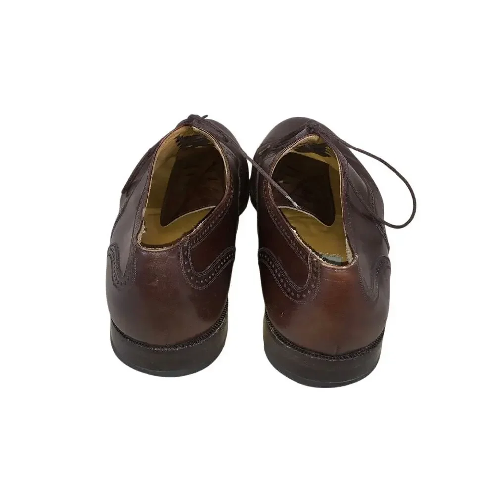 Vintage 90s Mezlan Oxford Dress Shoes Men’s 11 Brown Leather Formal Preppy Spain
